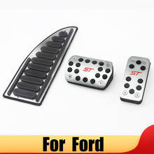 Almohadillas de Pedal de combustible de aluminio para coche, pedales de freno de acelerador para Ford Focus 2, 3, 4, mk2, mk3, mk4, Kuga 2, Escape 2005-2017, accesorios 2024 - compra barato