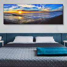 Blue Sky Sunset Sea Landscape Posters and Prints Canvas Paintings Wall Art Pictures for Living Room Decor (No Frame) 2024 - buy cheap