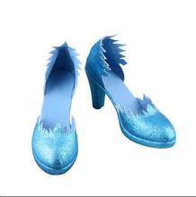 Обувь для костюмированной вечеринки Снежной королевы, принцессы Эльзы; ботинки на Хэллоуин; карнавальный костюм; аксессуары для женщин и девочек 2024 - купить недорого