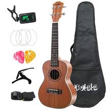 Укулеле сопрано, 21 дюйм, гавайская Гавайская мини-гитара Uke Sapele, 4 струны, гитара для начинающих гитаристов 2024 - купить недорого