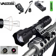 Zoomable IR Flashlight 8MM Lens Tactical Hunting Light 850 nm Infrared Radiation Night Vision Torch with Rifle Mount+Battery+CH 2024 - buy cheap