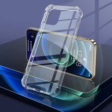 Чехол для iPhone 11 12 Pro X XR XS Max, роскошный противоударный прозрачный мягкий чехол из ТПУ для iPhone 7 6 6S 8 Plus, противоударный чехол для телефона 2024 - купить недорого