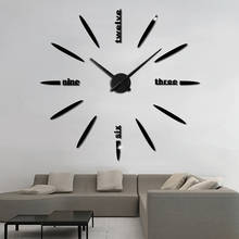 Large 3D DIY Wall Clock Modern Design Acrylic Mirror Decorative Wall Sticker Clocks for Living Room Home Decor 2024 - buy cheap