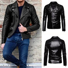 chaqueta de los hombres Winter Men's Casual Stand Collar Motorcycle Leather Jacket Coat куртка зимняя мужская 2024 - buy cheap