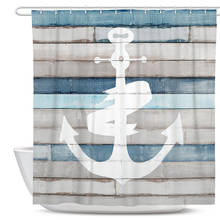Nautical Anchor Fabric Shower Curtain Grey Blue Rustic Waterproof Bath Curtains Set with Hooks for Farmhouse Chic Bathroom 72x72 2024 - buy cheap