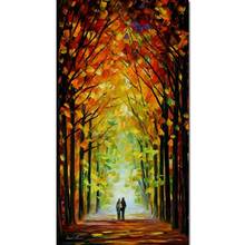 Abstract Contemporary Oil Painting Landscape Art Handmade Altar Of Trees Colorful Canvas Knife Artwork For Office Lobby Decor 2024 - buy cheap