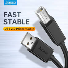 Jasoz USB кабель USB для принтера Тип B Мужской к мужскому USB 2,0 кабель для Canon Epson HP ZJiang принтер этикеток ЦАП USB принтер 1,5 м 10 м 2024 - купить недорого
