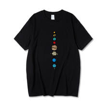 Camiseta de planetas de color para hombre, Tops de manga corta informales de algodón, camisetas de marca de gran tamaño, camisetas, ropa 2021 2024 - compra barato