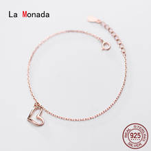 La Monada Luxury Fine Silver 925 Jewelry Bracelet Female Woman Hollow Heart Minimalist Bracelets For Women Silver 925 Sterling 2024 - buy cheap