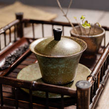 Antigo gai wan cha copo antigo sancai tigela chá rainha grés kung fu chá quente sopera de ceramica gaiwan presente para o namorado 2024 - compre barato
