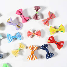 10pcs/lot Mini Bow Hairgrips Sweet Girls Solid Dot/ Stripe Printing Whole Wrapped Safety Hair Clips Kids Hairpins 2024 - buy cheap