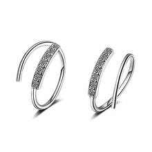 Open Hoop Earrings Bohemia White/Golden Thin Earring Stud Crystal Wave Earring For Lady Girls Simple Pierce Ear Jewelry 2024 - buy cheap