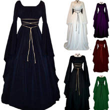 Women Middle Age Vintage Costumes Women Medieval Dress Gothic Dresses Floor Length Women Cosplay Dress Retro Long Gown Dress 2024 - buy cheap