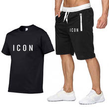 Summer 2020 Men's Hot Sale New Printed T-shirt + Shorts Casual Set Men's Sports Running Explosion Casual Sportswear Set 2024 - buy cheap