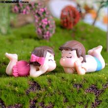 Mini bonecos para casais, bonecos de casal diy micro paisagem, fada, jardim de miniaturas, decoração de casa de bonecas/terrário, figuras de ação, estatueta 2024 - compre barato