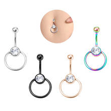 1pc BCR Belly Button Rings Surgical Steel Navel Piercing Ring Bar Round Nombril Ombligo Barbell for Woman Sexy Body Jewelry 14G 2024 - buy cheap