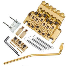 A Set Of Gold Electric Guitar Bridge Double Locking Assembly Systyem Tremolo Accessories Parts 2024 - buy cheap