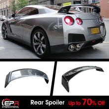 Alerón trasero de carbono brillante para Nissan R35 GTR MN Style, sin base, kit de accesorios para el cuerpo Exterior 2024 - compra barato