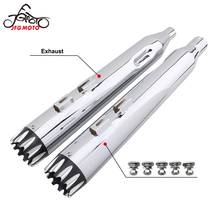 Motorcycle 4" Stainless Steel Exhaust Pipe Muffler Rear Pipe Tail Tube For HARLEY Touring Baggers Dressers Road Glide King 17-19 2024 - buy cheap