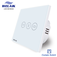 Welaik-interruptor de parede, painel de vidro cristalino, controle de cortina, interruptor inteligente b1911clw/b, ue, ru Welaik-interruptor de parede, painel de vidro cristalino, controle de cortina, interruptor inteligente b1911clw/b, ue, ru