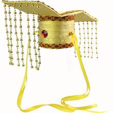 yellow ancient chinese emperor hats prince hair accessories tang dyansty TV play favors funny performance accessories 2024 - buy cheap