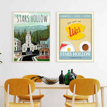 Imagen artística de Luke's Diner para pared de cocina, póster hueco inspirado en Gilmore, pintura en lienzo para niñas, decoración para sala de estar 2024 - compra barato