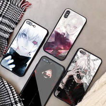 Capa luxuosa de vidro temperado, capa de celular para iphone 11 pro max x xs max 8 7 6 5 plus tokyo ghoul anime, capa traseira, case 2024 - compre barato