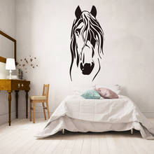 Cavalo engraçado dos desenhos animados adesivos de parede vinil decoração para sala de estar quarto crianças decoração removível decalques parede mural papel 2024 - compre barato