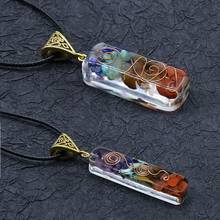 Merkaba 7 chakras cristal pedras orgone gerador de energia pingente acumulador orgonite hex chakra pingente colar unisex 2024 - compre barato