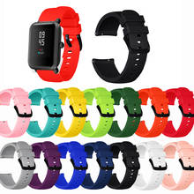 Ремешок силиконовый для Amazfit Bip S Lite, браслет для часов Amazfit GTS, Samsung Galaxy Watch Active/Gear Sport, 20 мм 2024 - купить недорого