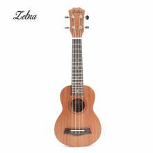Гитара-укулеле Zebra Spring, гавайская гитара-сопрано из красного дерева, 21 дюйм, 15 ладов, струны Sapele Rosewood 4 2024 - купить недорого