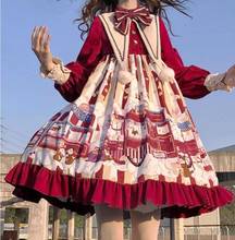 Vestido Lolita de manga larga para mujer, ropa de flores Kawaii, Original, de Navidad, MAGOGO 2024 - compra barato