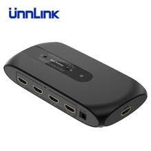 Unnlink HDMI-compatible Matrix Splitter Scaler 4x2 UHD 4K Support 3D Visual Remote Switch with 3.5mm jack Audio Optical Toslink 2024 - buy cheap