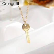 Pinkdudu Alloy Necklace For Women Lover's Fashion Key Lock Pendant Clavicle Necklaces Valentine's Day Gift Men Jewelry OG001 2024 - buy cheap