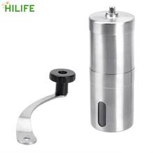 HILIFE Handmade Silver Stainless Steel Mini Portable Coffee Bean Grinder Hand Manual Seeds Mill Burr Grinders 2024 - buy cheap