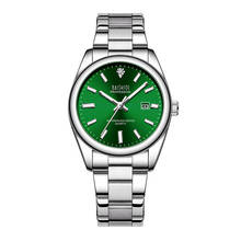 Модные часы с зеленым циферблатом, женские Роскошные наручные часы из нержавеющей стали, кварцевые часы с фианитами, женские часы Relogio Feminino 2024 - купить недорого