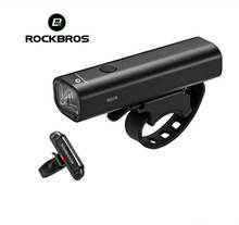 Rockbros-lanterna de segurança para bicicleta, farol dianteiro com carregamento usb, recarregável, lâmpada de lm, para guidão e segurança 2024 - compre barato