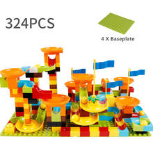 81PCS-324PCS Large Particle Building Blocks Sets Maze Ball Track Marble Race Run Block Funnel Slide DIY Bricks Kids Toys 2024 - buy cheap