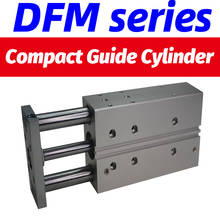 Cilindro de guía compacto de DFM-20-40-P-A-KF, cilindro neumático de aire con varilla guía DFM, diámetro de 20 a 25mm, carrera de 20 a 100mm, DFM-25-20-P-A-KF 2024 - compra barato