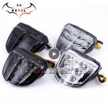 Luz trasera cromada para motocicleta Suzuki, intermitentes de freno, luz integrada, para GSXR600, GSXR750, GSXR 600, 750, 2006, 2007, K6 2024 - compra barato