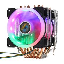 6 Heatpipe Cpu Cooler Fan 3 Line Rgb Led Cooling Fan Quiet Heatsink Radiator For Intel 775/1150/1151/1155/1156/1366 For Amd Al 2024 - buy cheap