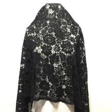 1pcs/Lot 1.5*1.5M Black Lace Fabric eyelash mesh Fabric for DIY Wedding dress accessories curtain lace decoration 2024 - buy cheap