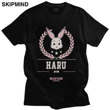 Camiseta Kawaii Beastars Team Haru para hombre, camisa de Manga corta de algodón con cuello redondo, camiseta informal de Anime japonés, camiseta de conejo Animal, regalo 2024 - compra barato