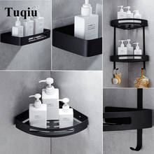 Tuqiu Corner Shelf Wall Mounted Black 304 Stainless Steel  Bath Shower Shelf Bath Shampoo Holder Basket Holder Corner shelf 2024 - buy cheap