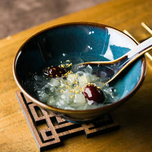 KINGLANG Retro Klin Blue Bowl Ceramic Dessert Noodle Bowl  Japanese Restaurant Ramen Bowl 2024 - buy cheap