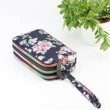 Cartera de lona de tres capas con cremallera para mujer, monedero, tarjetero, Mini bolso de mano, BL1 2024 - compra barato