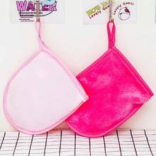 Rose Pink 11.9x3.5cm 1PCS Reusable Microfiber Facial Cloth Face Towel Makeup Remover Cleansing Glove Tool 2024 - buy cheap