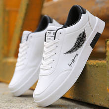 2020 novos sapatos brancos pluma board sapatos casuais moda selvagem sapatos masculinos tênis confortáveis zapatillas de deporte 2024 - compre barato