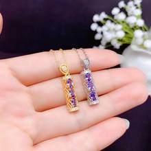 Ladies New Natural Tanzanite Pendant Necklace 925 Silver Simple Elegant Fashion Trend 2024 - buy cheap