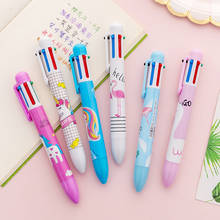 40pcs Kawaii animal horse bird Ballpoint Pen Multicolor 6 In 1 Cute Cartoon 6 Colorful Ballpoint Pen for Diary School Marker DIY 2024 - buy cheap